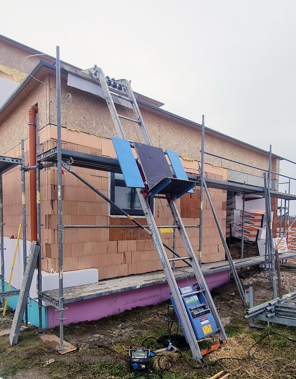 Stavebný výťah GEDA na stavbe